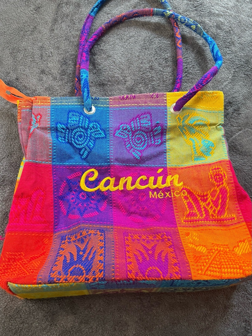 Multicolor Patchwork Cancún Tote Bag
